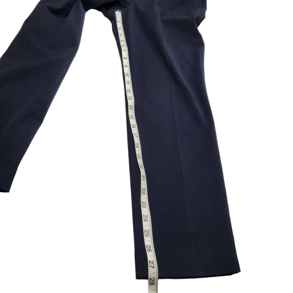 Talbots Pants Straight Leg High Waist Navy Blue, Size 10 Petite - Picture 11 of 14